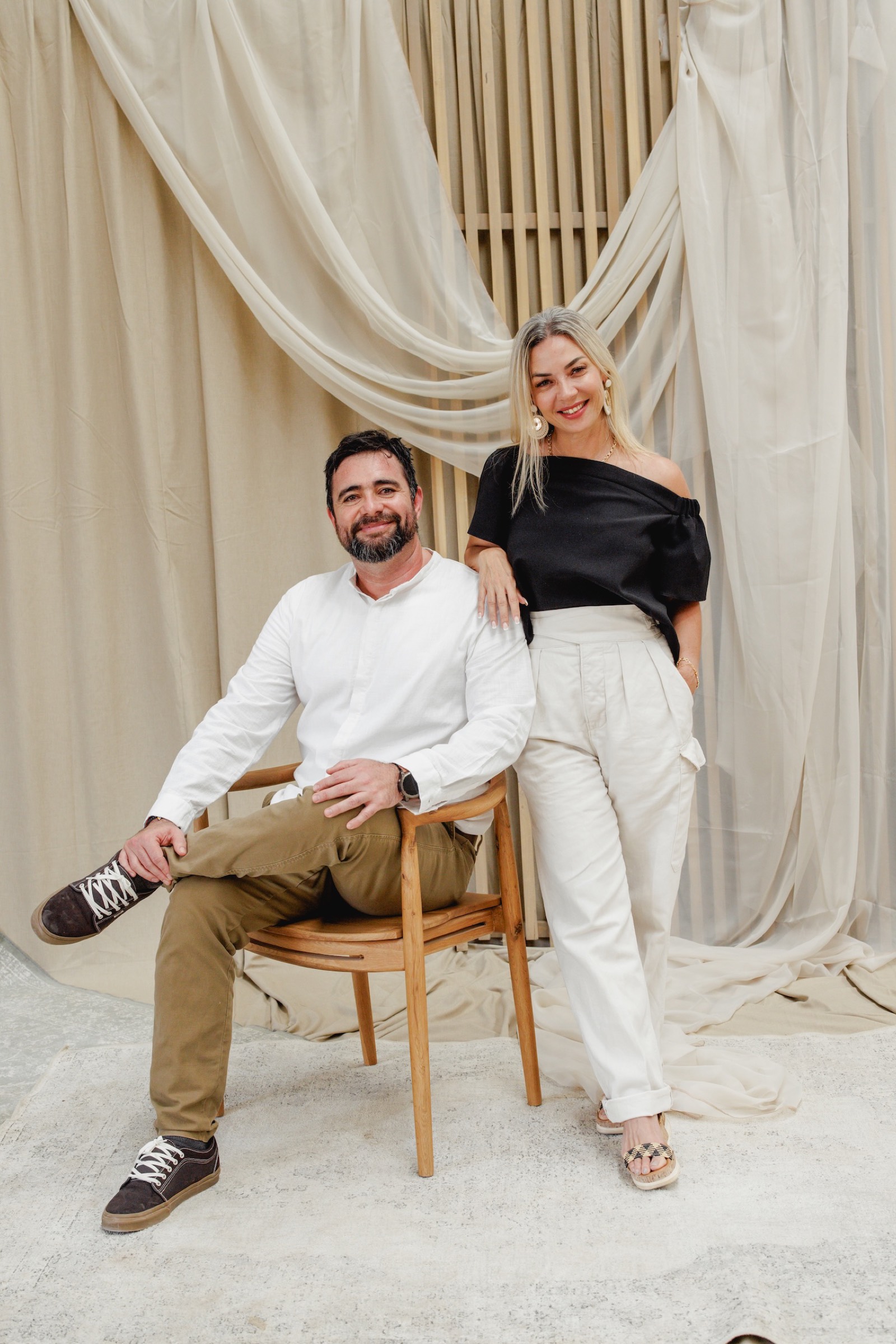 Gabi Lavor and Lizardo Bellavista, co-founders of Canteiro Weddings
